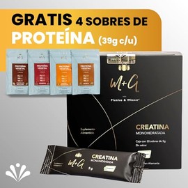 Plenius & Winner | M+g | Creatina Monohidratada | Creapure| 100% Pura | Micronizada | Sin Sabor | Vegana | Sin Az?car, Sin Gluten, Sin Cafe?na | 5 G p