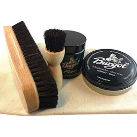 Burgol Professional Smooth Leather Care Shoe Care Set Black