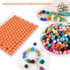 Kovict 200pcs Silicone Beads, 12mm Silicone Beads for Keychain Making,