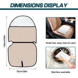 vvag Car Towel Seat Cover,Waterproof & Non-Slip Sweating Carseat Cover for Gym, Running, Swimming, Beach & Hiking,Machine Washable Sweat Towel Protector Universal Fit for Cars, Trucks & SUVs (White)