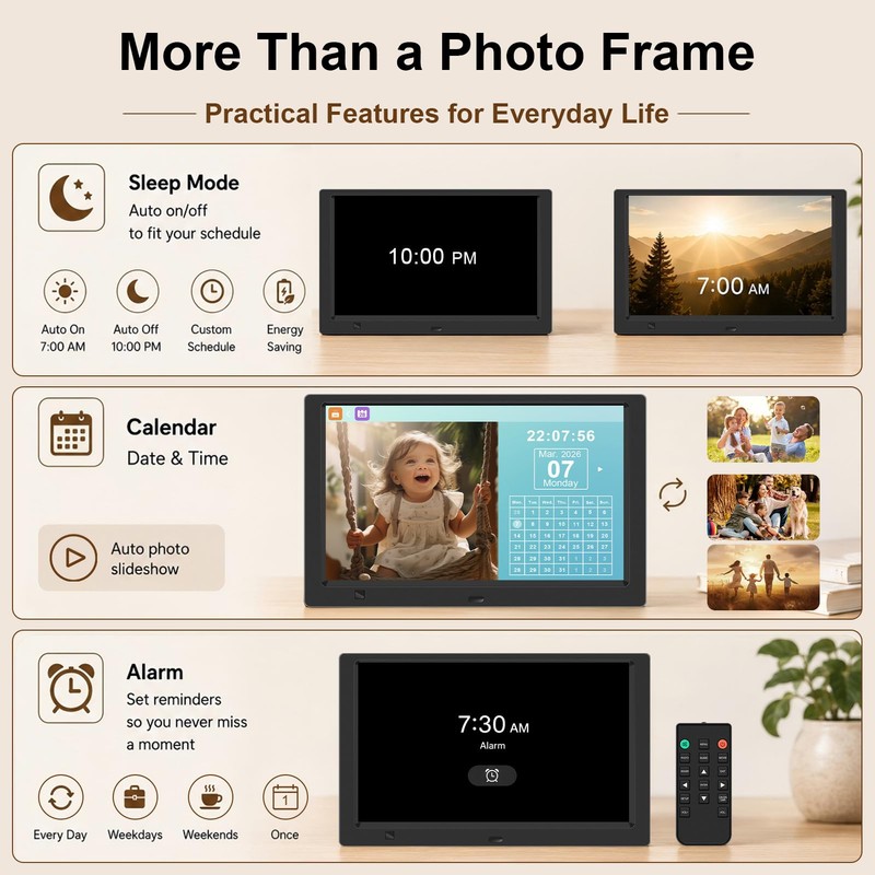 KECAG 10.1-Inch 1080P IPS Digital Picture Frame, No WiFi or