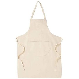Bonnin Kids Plain Apron with Front Pocket for Drawing, Painting, Baking, Cooking Party Favors. (Unbleached)