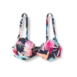 Firefly Women's Miriam Bikini Top, Navy Dark/Flower, 46D