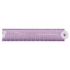 Kutsuwa XS05PU Folding Aluminum Ruler, 11.8 inches (30 cm), Purple