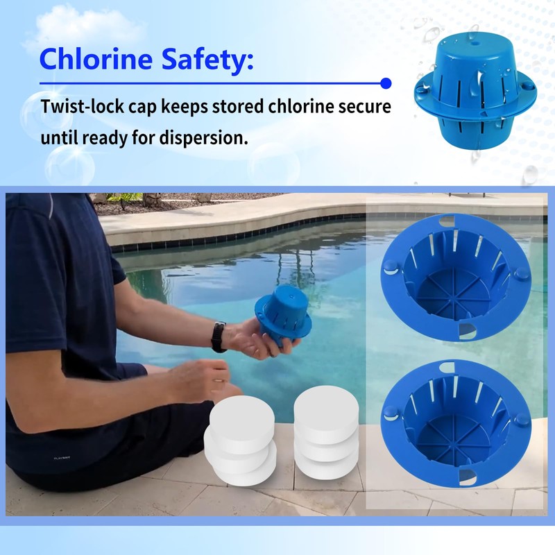 Upgraded Sinking and Floating Pool Cl Dispenser,Sinking Cl Dispenser for