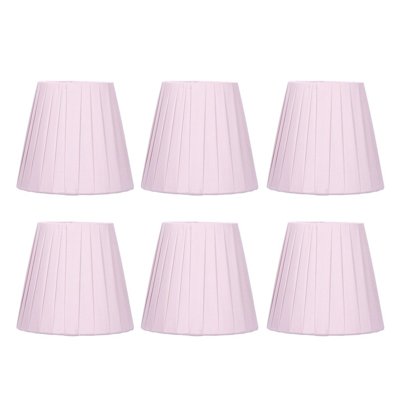 6pcs Chandelier Cloth Lampshade Wall Lamp Clip On Cover Shades