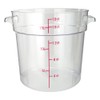 Winco Polycarbonate Round Food Storage Container, 18 Quart