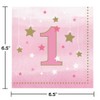 One Little Star Girl 1st Birthday Napkins, 48 ct