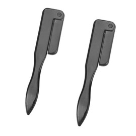 OHPHCALL Stylish Eyebrow Combs 2pcs Stainless Steel Folding Lash Grooming Tool for Travel