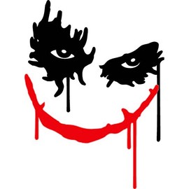 Jokers Smile X Large Wall or Window Decor Decal 36" x 27"