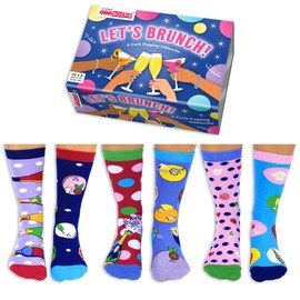 Let's Brunch Oddsocks Socks in 37-42 in Set of 6 - Stocking, multicoloured