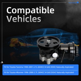 21-5228 Power Steering Pump with Pulley Reservoir Assembly Fit for Toyota Tacoma 1998-2001 2.7L,Fit for Toyota 4Runner 1996-2000 2.7L, Replace #96-5228 44320-04043 44320-04041 4432004042 990-0207