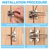 PATIKIL Door Chain Lock, 1 Pcs Door Swing Bar Lock