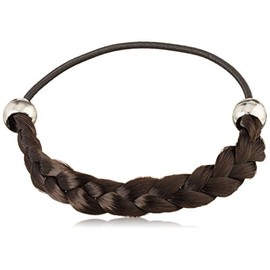 Solida Maria Artificial Hair Plait Classic Braided with Elastic Strap, 6.00 cm Diameter, Colour 6 – Dark Brown, Pack of 2