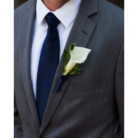 boxed-gifts Umo Lorenzo - Corbata de polietileno para hombre, marino, Extra Long - 24 Inch