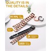 Feraco Men's Copper Magnetic Bracelet and Ring Elegant 99.99% Solid