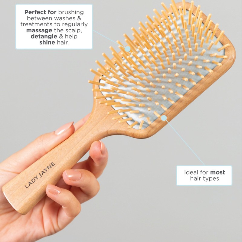 Lady Jayne Maple Wood Paddle Brush - Soothe & Detangle