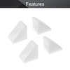 MroMax 100PCS Plastic Corner Braces White L Bracket Shelf Closet
