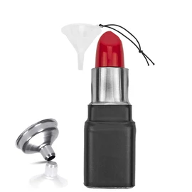 Portable Red Lipstick Liquor Flask Stainless 4OZ Alcohol Flask with Steel Funnel Novelties Funny Drink Flasks for Women Girls Party Gift (1)
