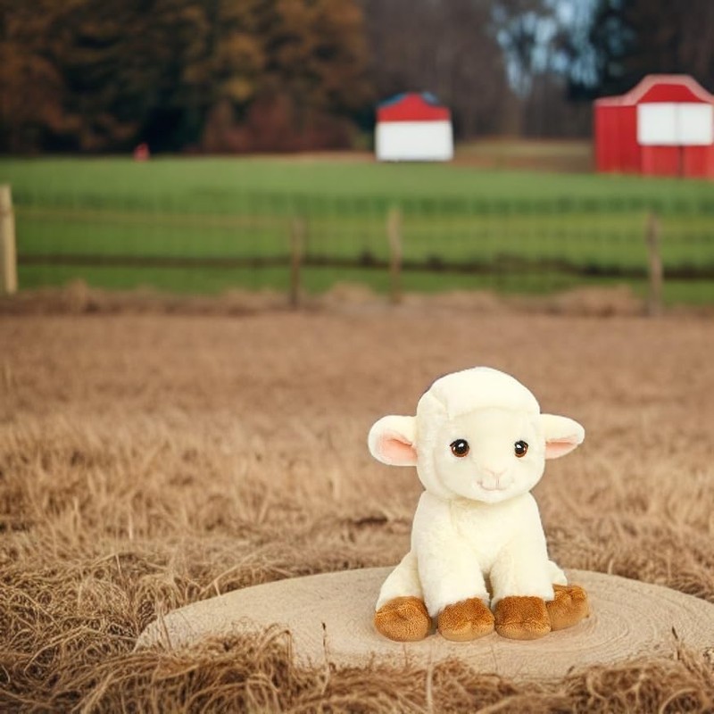 Deluxe Paws Plush Cuddly Soft Eco Toys 100% Recycled (Sheep)