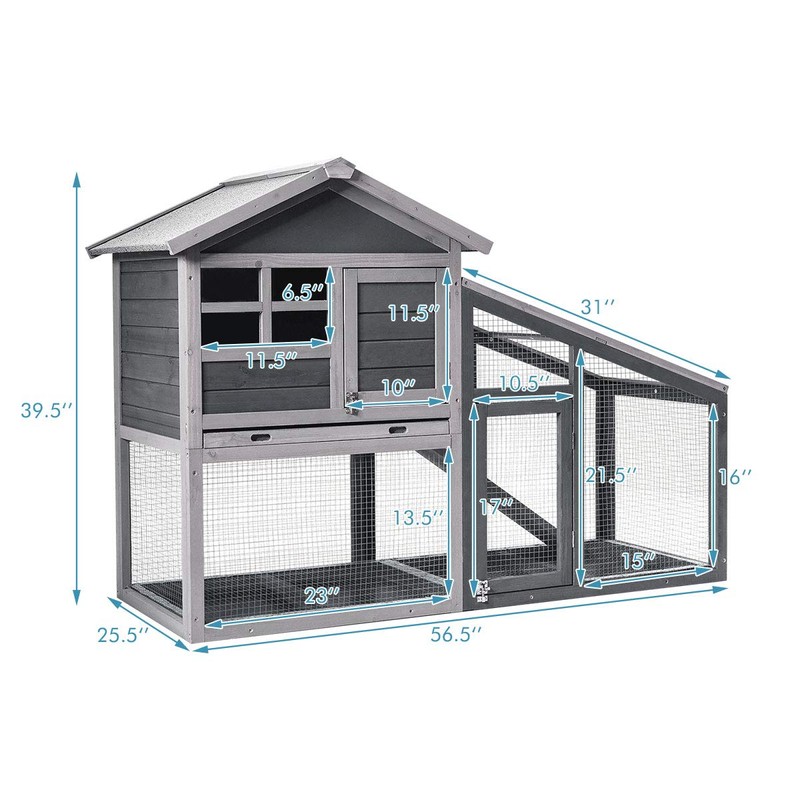 PETSITE Chicken Coop Run, Rabbit Hutch Small Animal Houses &