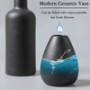 CEMABT Black Ceramic Vase Set - 4 Small Unique Vases