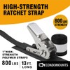 CondoMounts RSSB21 Ratchet Straps with Protective Pads, 13 Ft x