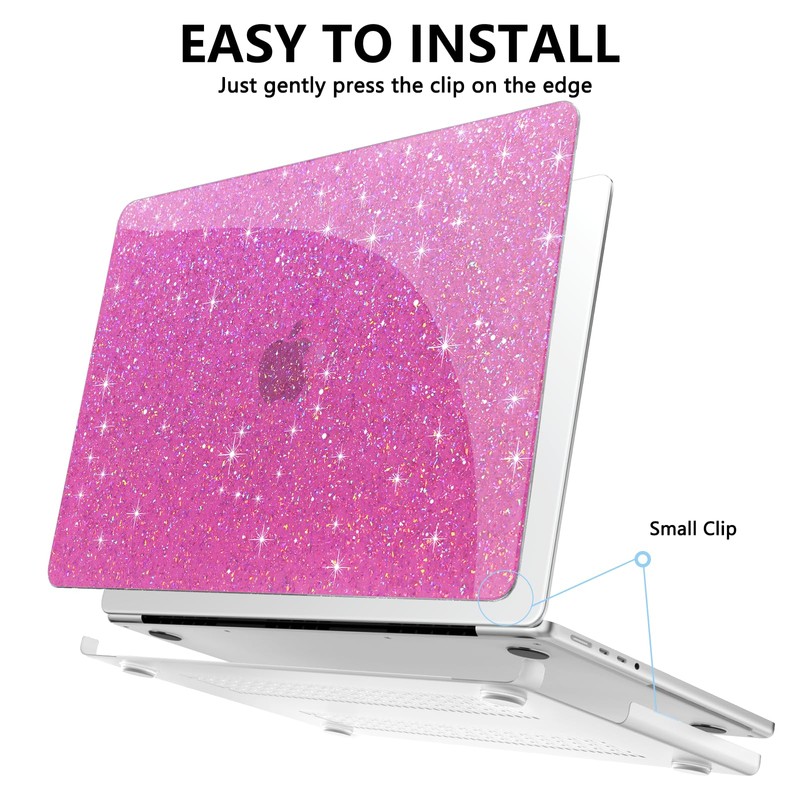 AKIT Compatible with MacBook Pro 14 inch Case Sparkly 2025-2021