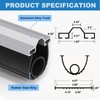 Duzzy 20 Feet Convex Shape Garage Door Seal Kits, Pre-drilled