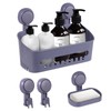 Uten Shower Shelf No Drilling Set, Shower Basket, Soap Dish