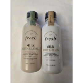 Fresh Milk Body Cleanser And Body Lotion Set Travel Size 2.5 fl oz Ret $38