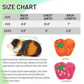 IPRAVOCI Guinea Pig Clothes - Cute Fleece Warm Pet Outfits for Rabbit Bunny Ferrets Chinchillas Kitten Chihuahua, etc. Small Animals - Strawberry Carrot Shape Cozy Vest Pet Costume