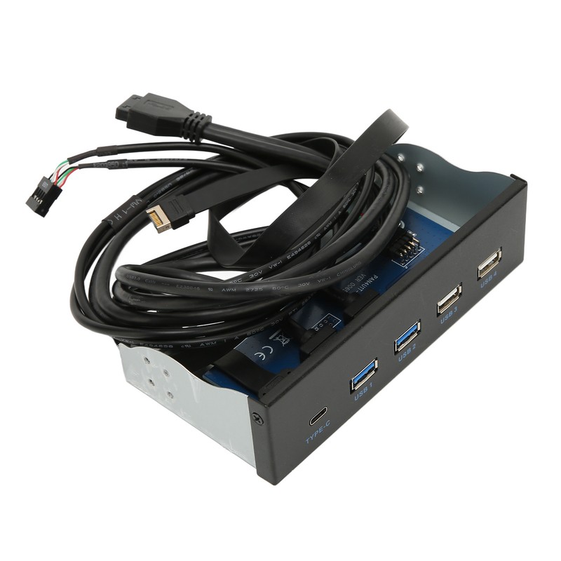 5.25 Inch Media Dashboard 2xUSB3.0 2xUSB2.0 1xType C 10Gbps High