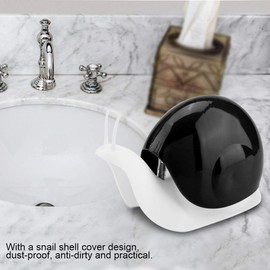 ANKROYU Hand Soap Liquid Dispenser, Snail Shape, Squeezable Soap Liquid Bottle, Snail Shaped Bathroom Accessories for Bathroom, Kitchen, Toilet and Hotel, etc. (Black)