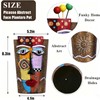 Picasso Abstract Face Planters Flower Pots, Handmade Resin Pots for