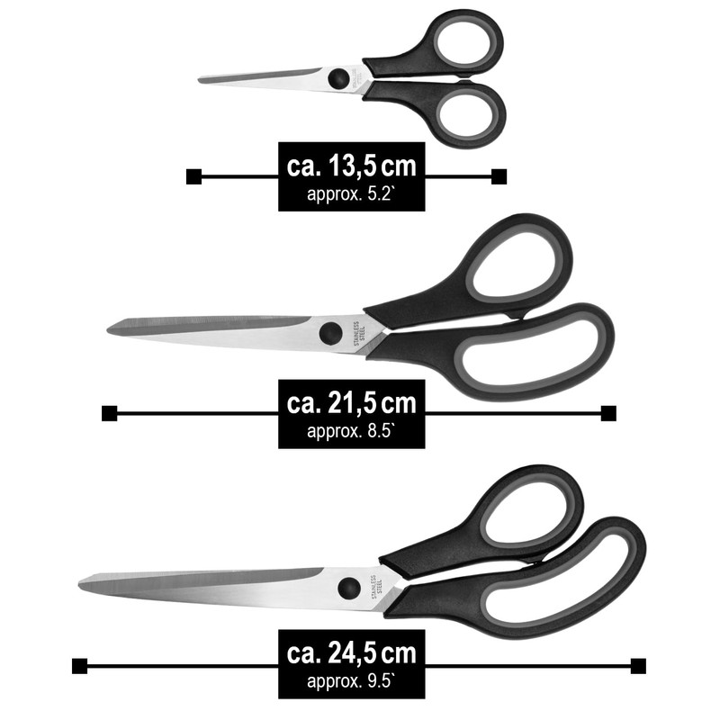 Wilhelm Sell® Scissors Set 3 Pieces - 3 Sizes for