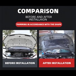 Unifizz Sound Deadener Heat Insulation for Cars, 79"x20" 394mil 10.76sqft Car Sound Deadening Dampening Mat, Fiberglass & Foam Waterproof Heatproof Material, Muffler for Auto Engine Exhaust Hood