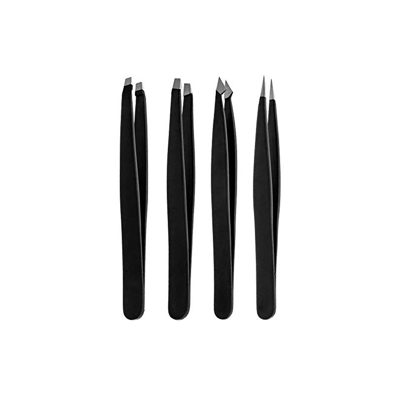 Jasinber Set de 4 Pinzas profesional de acero inoxidable para