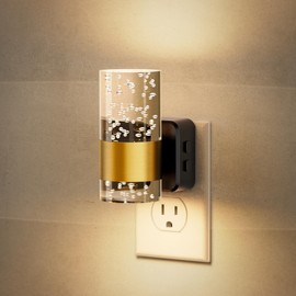 JandCase Night Lights Plug into Wall, Color Changing Night Light,30/50/100LM Adjustable Brightness Nightlight,Amber/3000K/5000K LED Nightlight with Dusk to Dawn Sensor for Home Decor