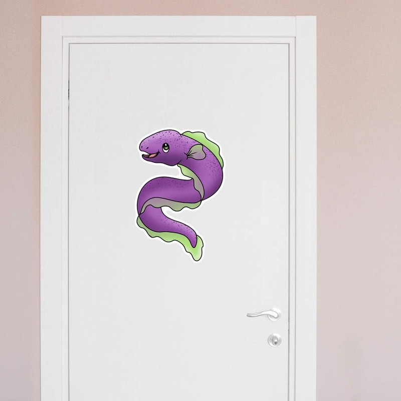 Extra Large 460mm 'Cute Moray EEL' Permanent Sticker Decal for