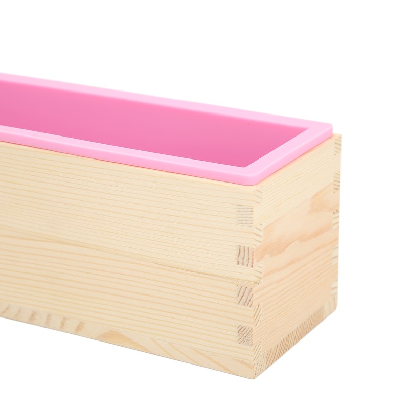 Wooden Loaf Soap Cutter Mold with 1 Pc Silicone Mold