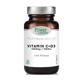 Power of Nature Platinum Range Vitamin C 1000mg & D3 1000IU, 30 Tabs