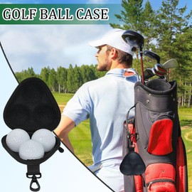 Golf Ball Bag Pouch | Portable Golf Convenience Bag - Portable Hard Shell with Carabiner Pouch for Women Easy Access Sports Accessories Storing Outdoor Men