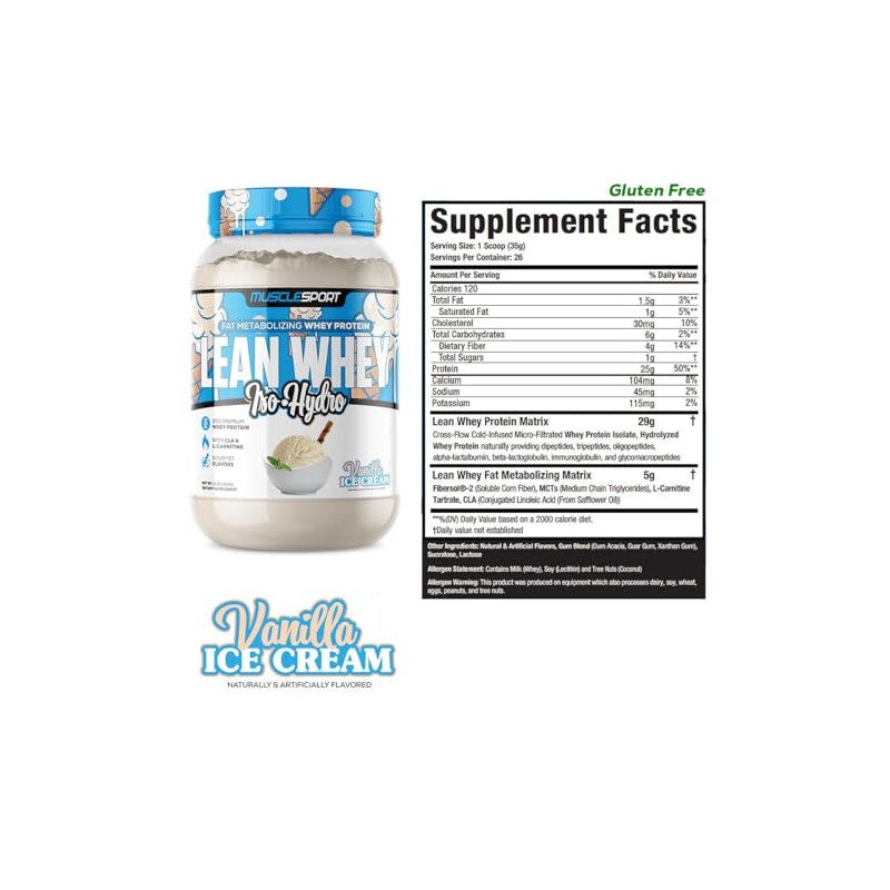 Musclesport Lean Whey Revolution Protein Powder - Whey Protein Isolate