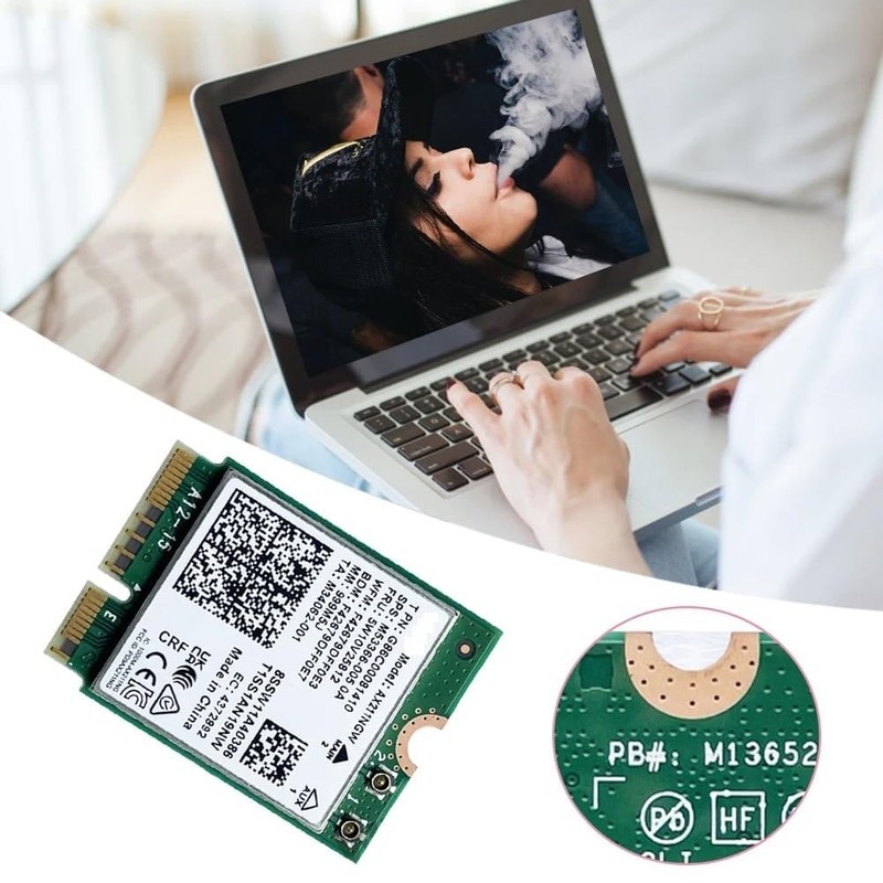 Laptopdiyparts Intel Wi-Fi 6E AX211 AX211NGW CNVio2 2.4/5/6GHz (160MHz) 2.4Gbps