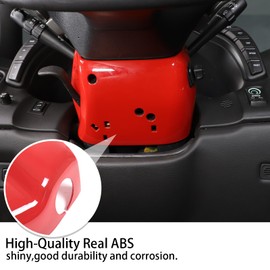 PIUGILH Car Interior Trim Base Cover for Corvette C6 2005-2013 Interior Accessories, ABS Base Upper Lower Trim Cover Kit, 2Pcs(Red)