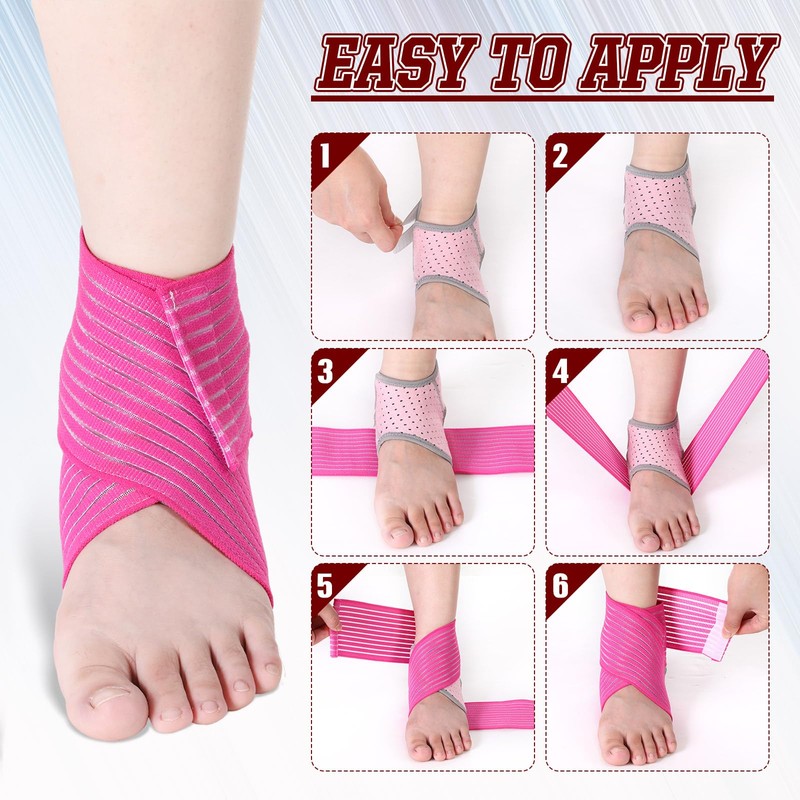 Junkin 2 Pairs Kid's Ankle Support Brace Elastic Ankle Compression