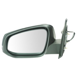 TRQ Left Mirror with Housing Turn Signal without Blind Spot Indicator with Black Cover Drivers Side Compatible with 2016-2021 Toyota Tacoma TO1320349 TO1320353