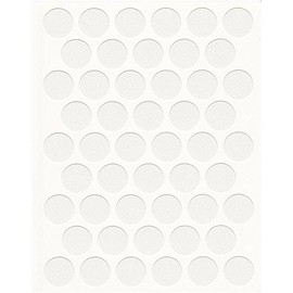 PACIFIC Self Adhesive Screw Cap Cover 9/16" (50 caps) White PVC