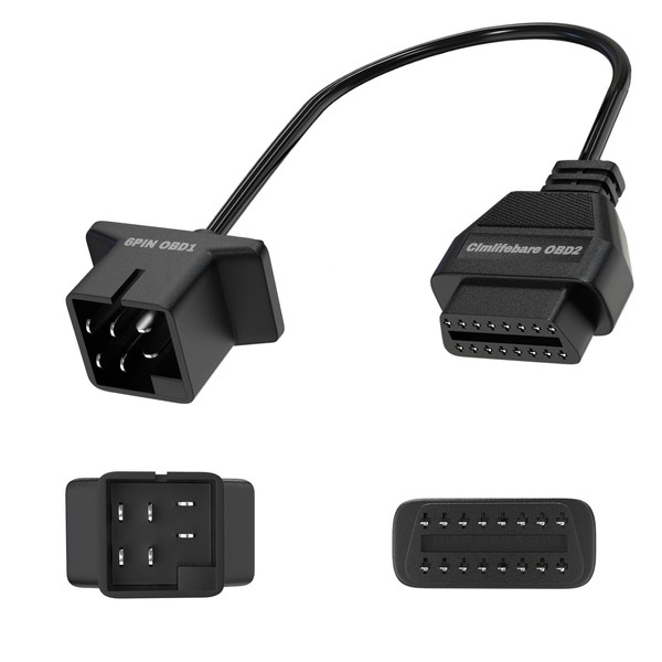 6 Pin OBD1 to 16 Pin OBD2 Adapter Cable Fit
